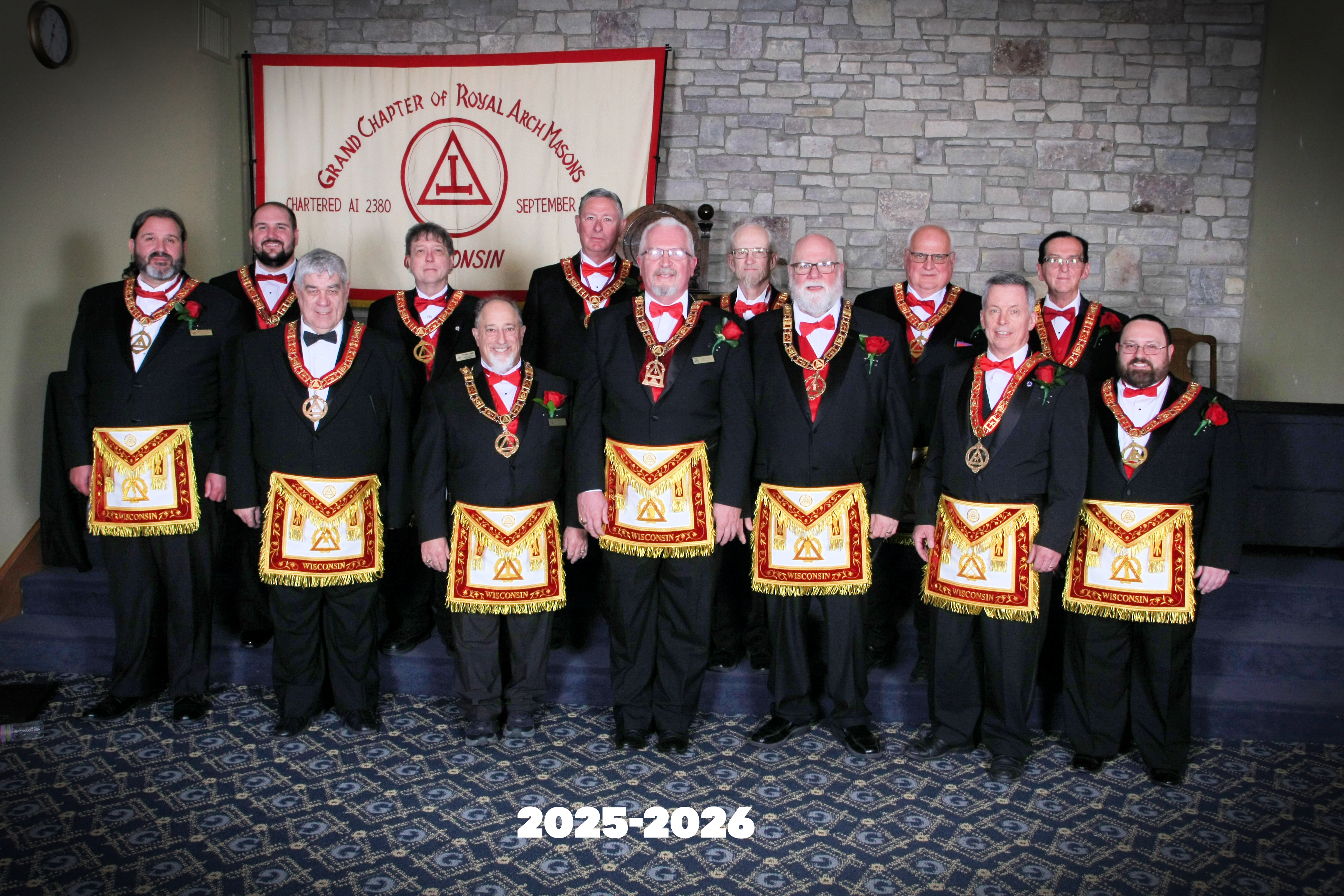 Officers of the Grand Chapter of Royal Arch Masons of Wisconsin 2019-2020